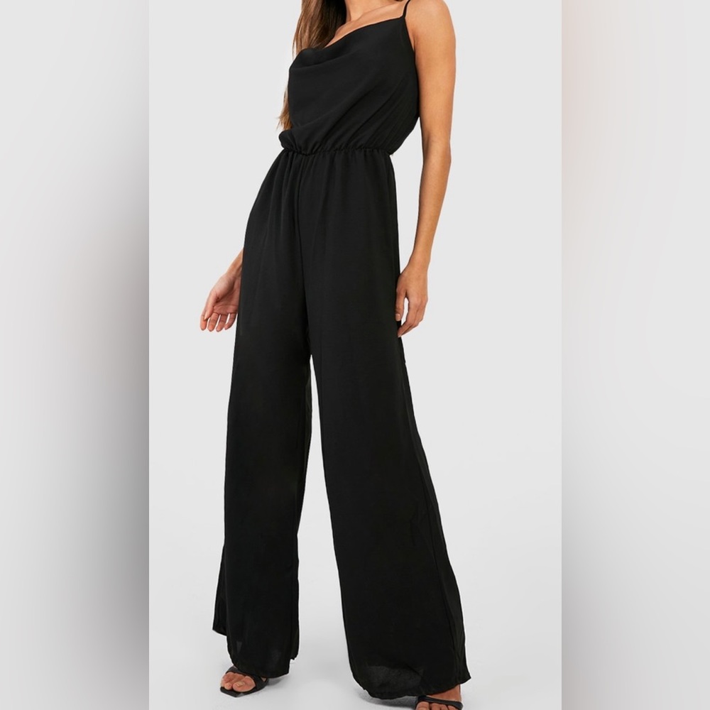 Cowl neck jumpsuit